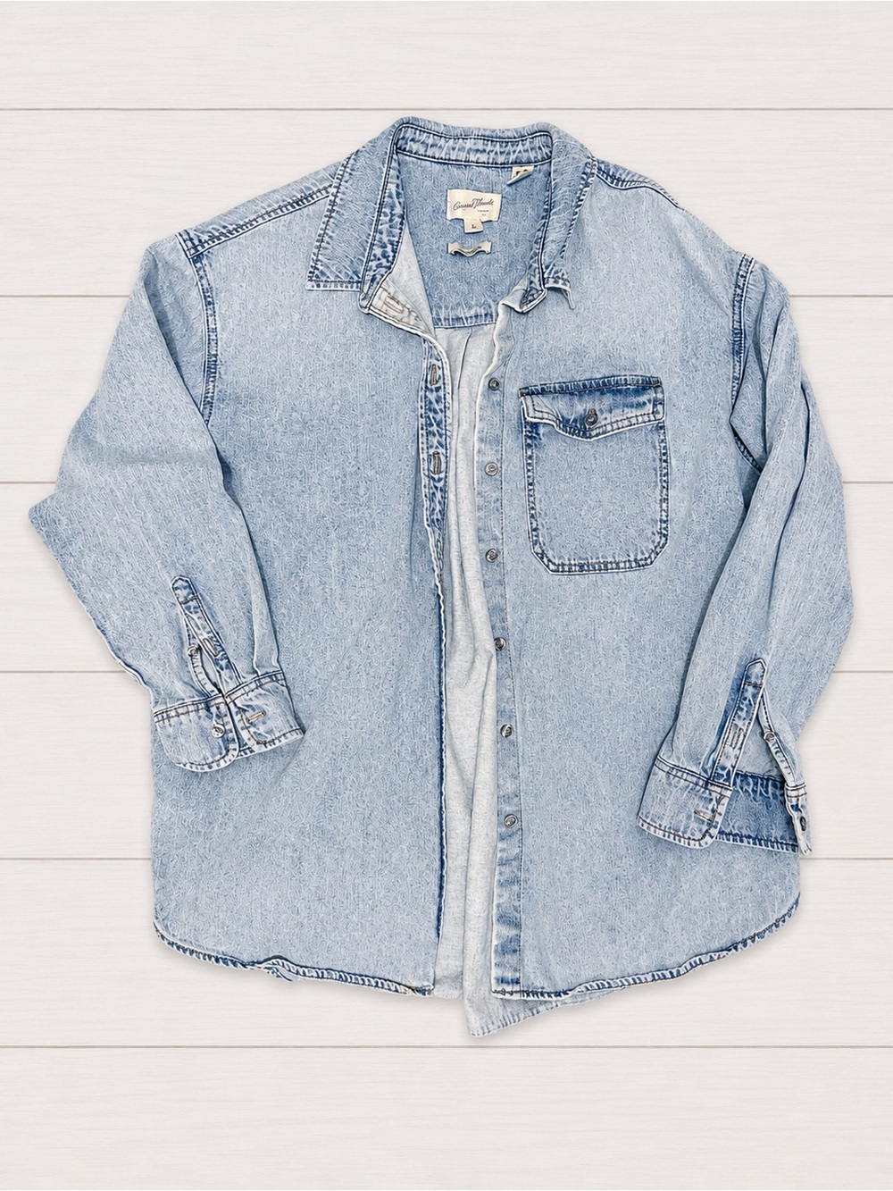 Universal Thread Light Wash Denim Jean Jacket - Picture 1 of 4